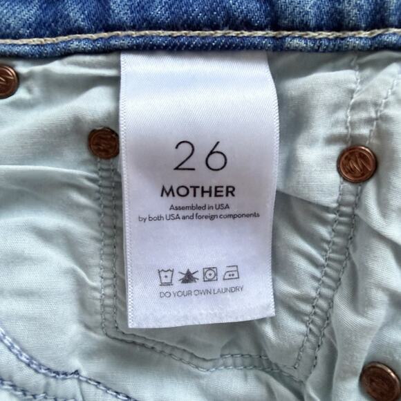 Mother The Tomcat Roller Jeans Womens 26 Blue/Pretty Is As Pretty Does - Picture 8 of 13
